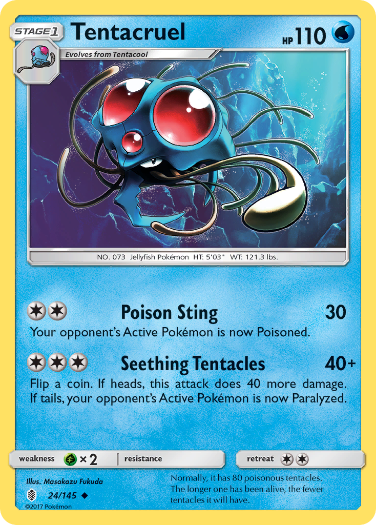 Tentacruel (24/145) [Sun & Moon: Guardians Rising] | Card Merchant Takapuna