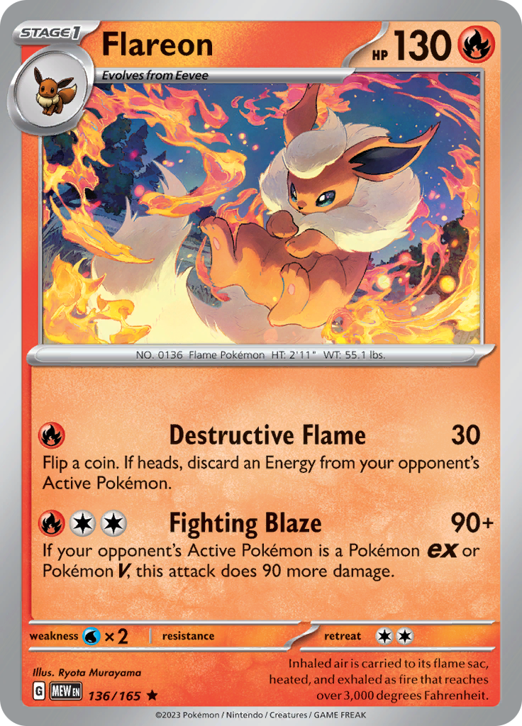 Flareon (136/165) [Scarlet & Violet 151] | Card Merchant Takapuna