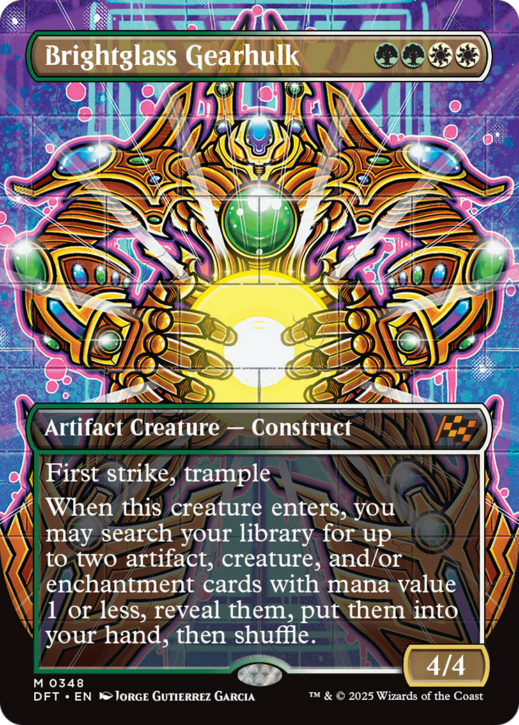 Brightglass Gearhulk (Borderless) [Aetherdrift] | Card Merchant Takapuna