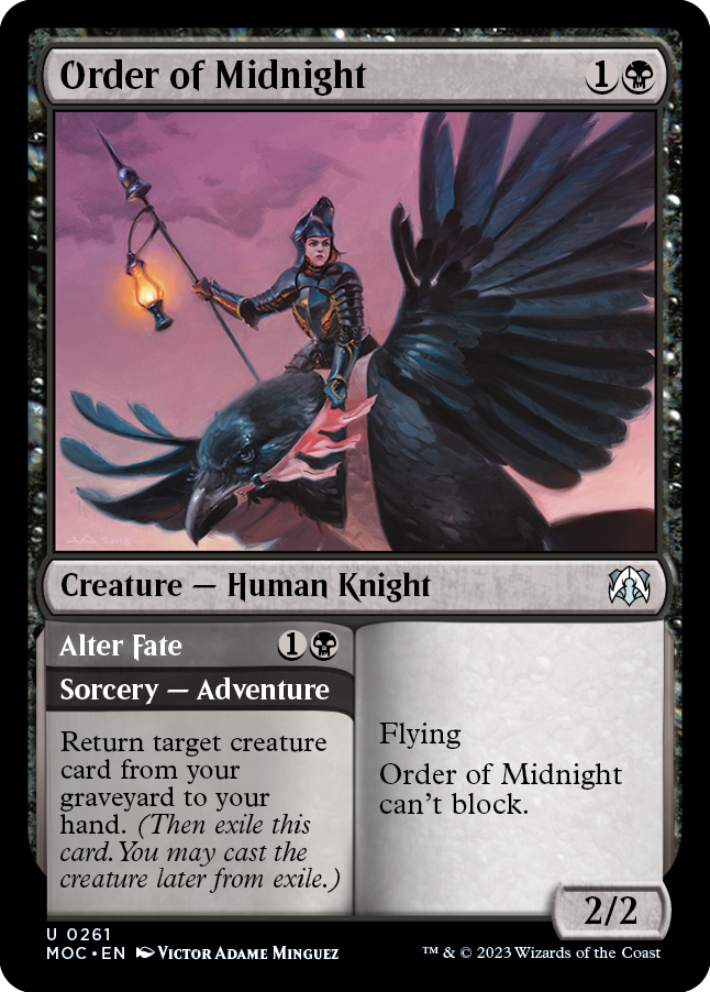 Order of Midnight // Alter Fate [March of the Machine Commander] | Card Merchant Takapuna