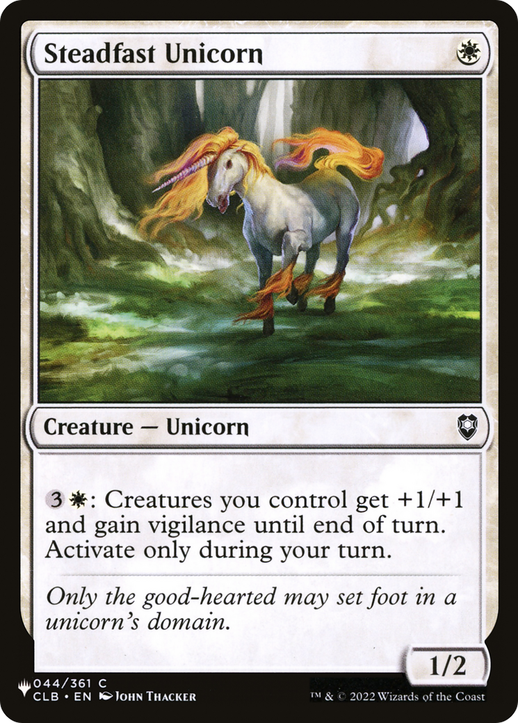 Steadfast Unicorn [The List] | Card Merchant Takapuna