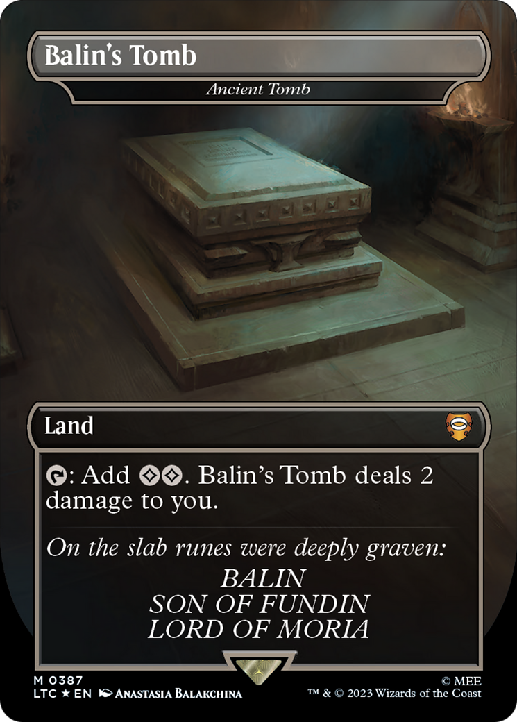 Balin's Tomb - Ancient Tomb (Surge Foil Realms and Relics) [The Lord of the Rings: Tales of Middle-Earth Commander] | Card Merchant Takapuna