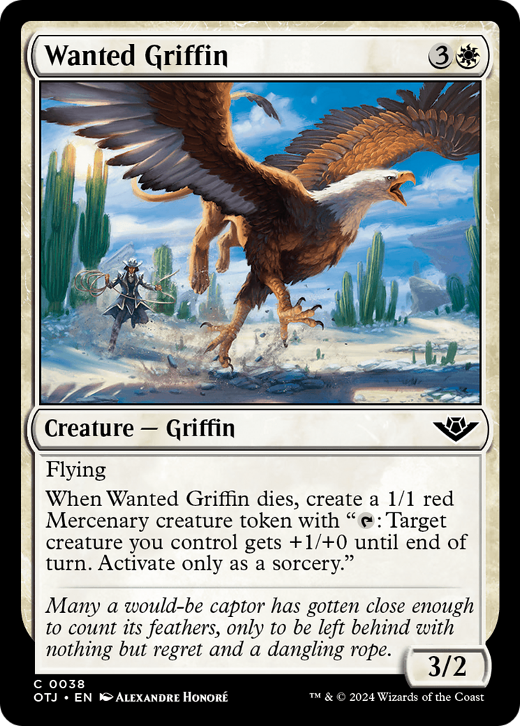 Wanted Griffin [Outlaws of Thunder Junction] | Card Merchant Takapuna