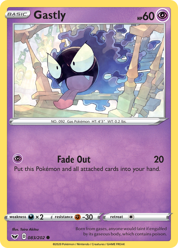 Gastly (083/202) [Sword & Shield: Base Set] | Card Merchant Takapuna