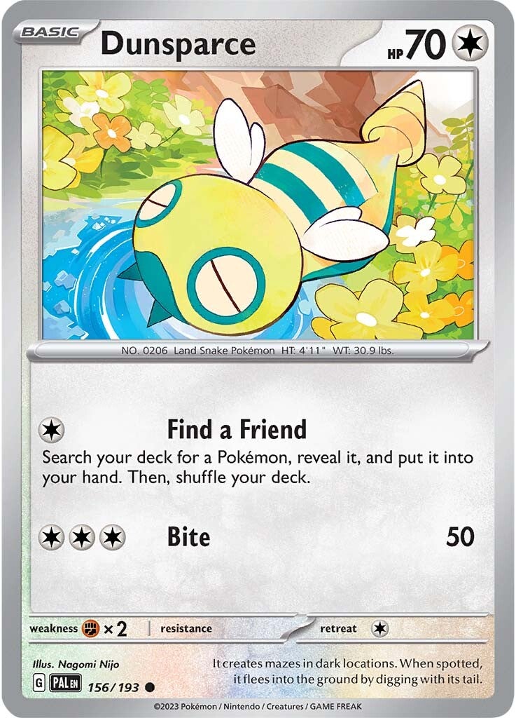 Dunsparce (156/193) [Scarlet & Violet: Paldea Evolved] | Card Merchant Takapuna