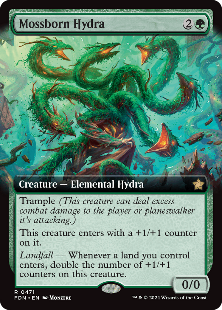 Mossborn Hydra (Extended Art) [Foundations] | Card Merchant Takapuna