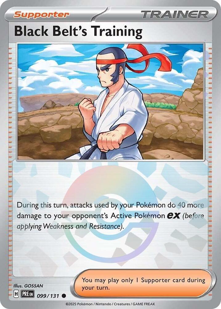 Black Belt's Training (099/131) (Poke Ball Pattern) [Scarlet & Violet: Prismatic Evolutions] | Card Merchant Takapuna