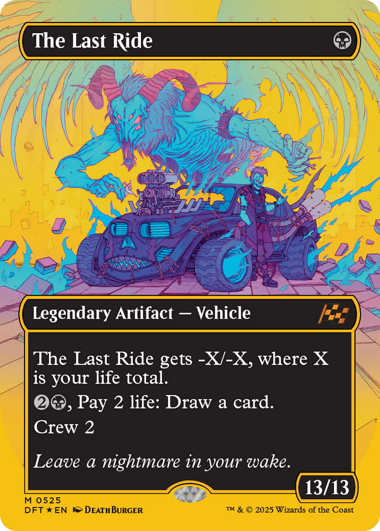 The Last Ride (Borderless) (First-Place Foil) [Aetherdrift] | Card Merchant Takapuna