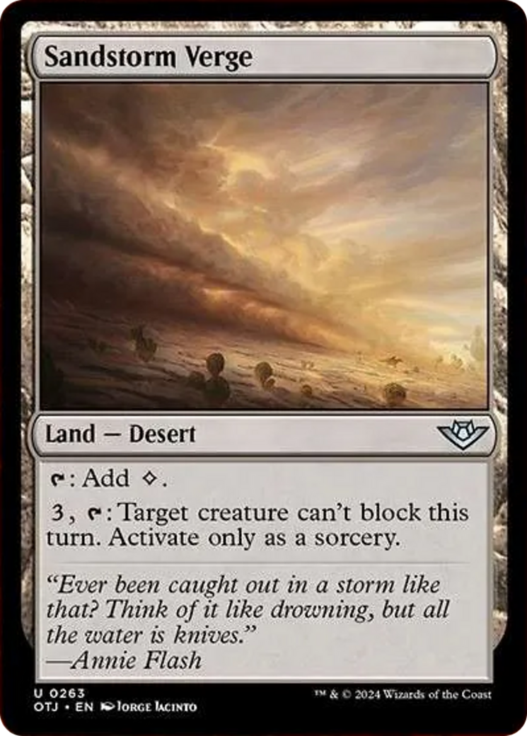 Sandstorm Verge [Outlaws of Thunder Junction] | Card Merchant Takapuna