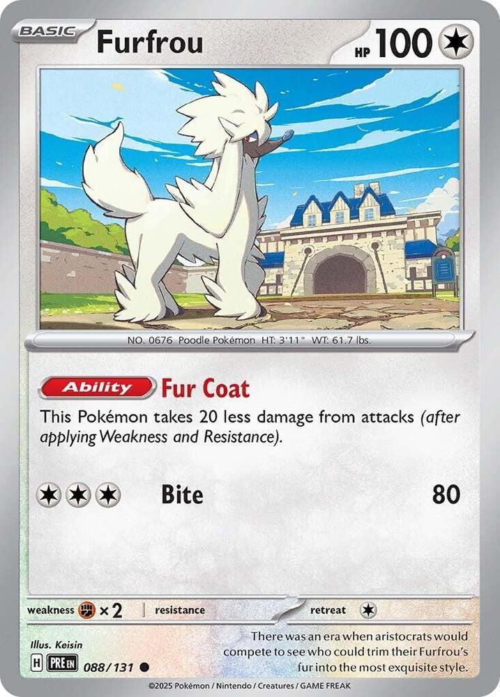 Furfrou (088/131) [Scarlet & Violet: Prismatic Evolutions] | Card Merchant Takapuna