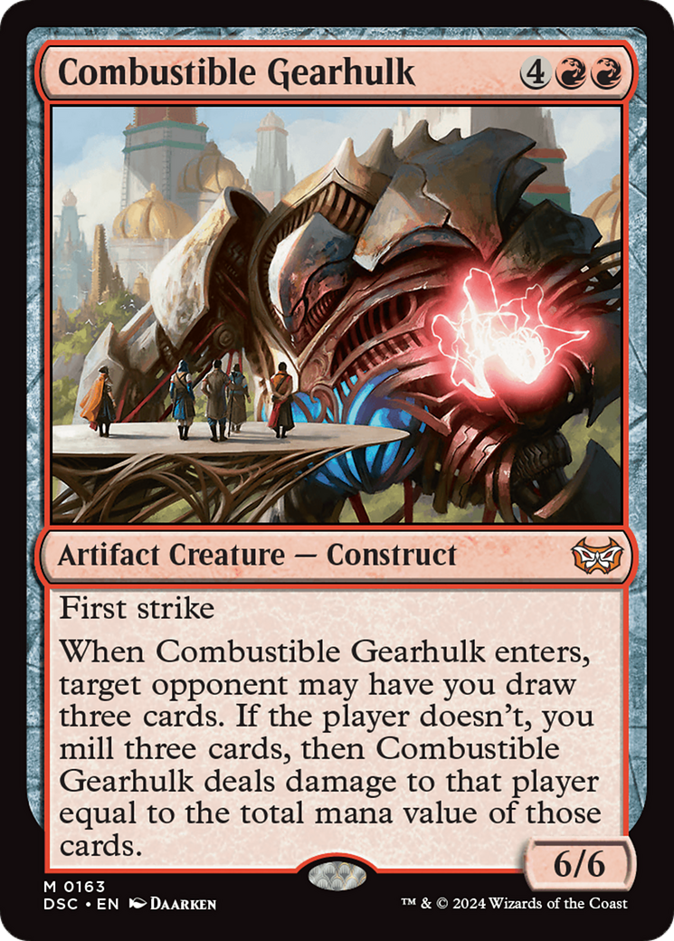 Combustible Gearhulk [Duskmourn: House of Horror Commander] | Card Merchant Takapuna