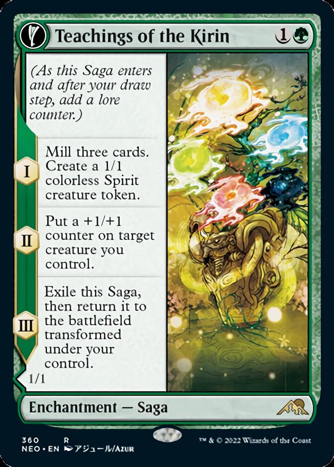 Teachings of the Kirin // Kirin-Touched Orochi (Showcase Soft Glow) [Kamigawa: Neon Dynasty] | Card Merchant Takapuna