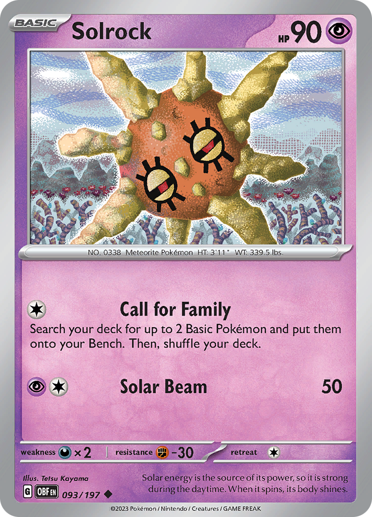 Solrock (093/197) [Scarlet & Violet: Obsidian Flames] | Card Merchant Takapuna