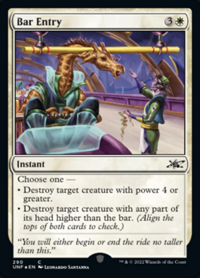 Bar Entry (Galaxy Foil) [Unfinity] | Card Merchant Takapuna