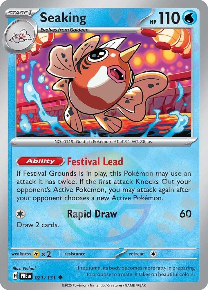 Seaking (021/131) (Poke Ball Pattern) [Scarlet & Violet: Prismatic Evolutions] | Card Merchant Takapuna