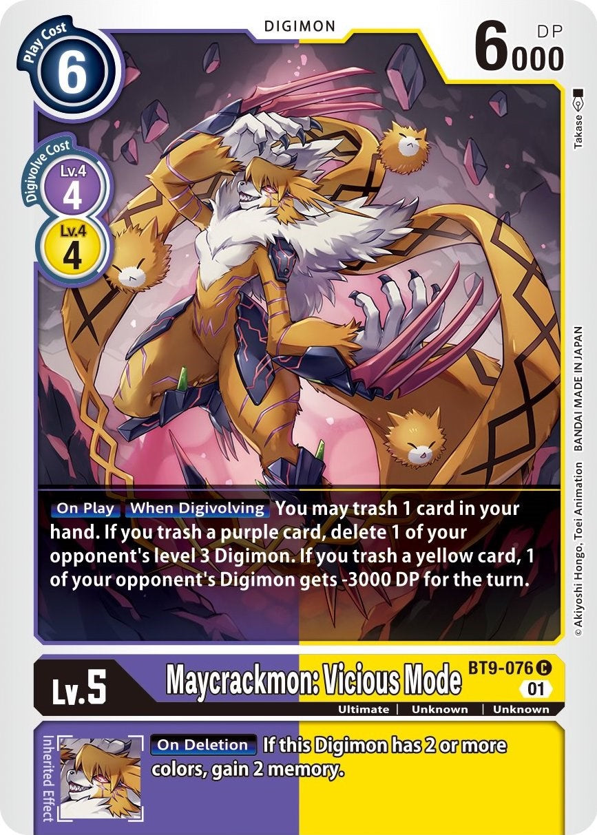 Maycrackmon: Vicious Mode [BT9-076] [X Record] | Card Merchant Takapuna