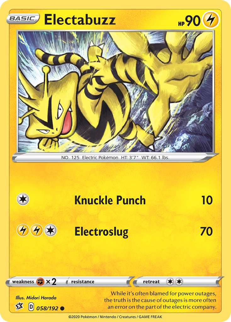 Electabuzz (058/192) [Sword & Shield: Rebel Clash] | Card Merchant Takapuna