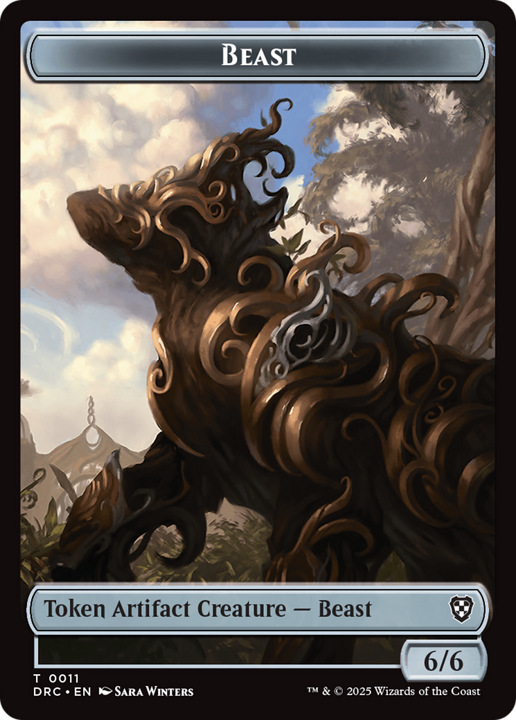 Beast (0010) // Beast (0011) Double-Sided Token [Aetherdrift Commander] | Card Merchant Takapuna