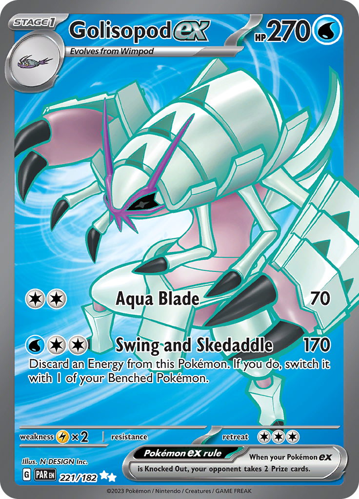 Golisopod ex (221/182) [Scarlet & Violet: Paradox Rift] | Card Merchant Takapuna