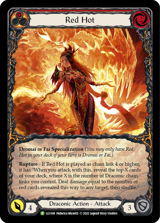 Red Hot [LGS108] (Promo)  Rainbow Foil | Card Merchant Takapuna