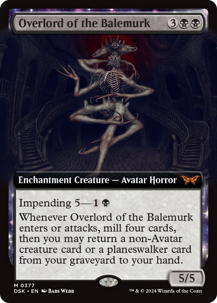 Overlord of the Balemurk (Extended Art) [Duskmourn: House of Horror] | Card Merchant Takapuna