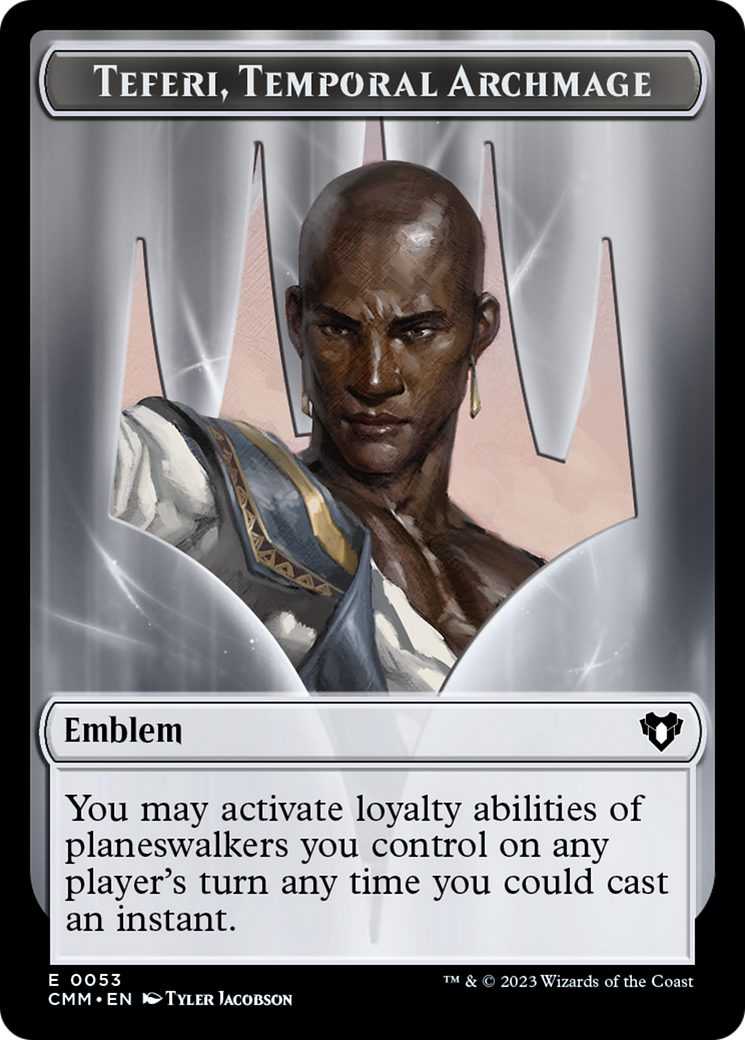 Teferi, Temporal Archmage Emblem [Commander Masters Tokens] | Card Merchant Takapuna