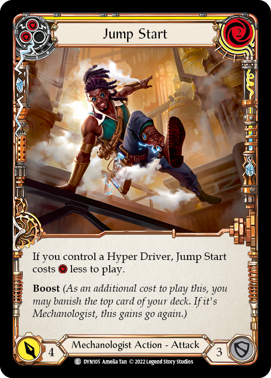 Jump Start (Yellow) [DYN105] (Dynasty)  Rainbow Foil | Card Merchant Takapuna