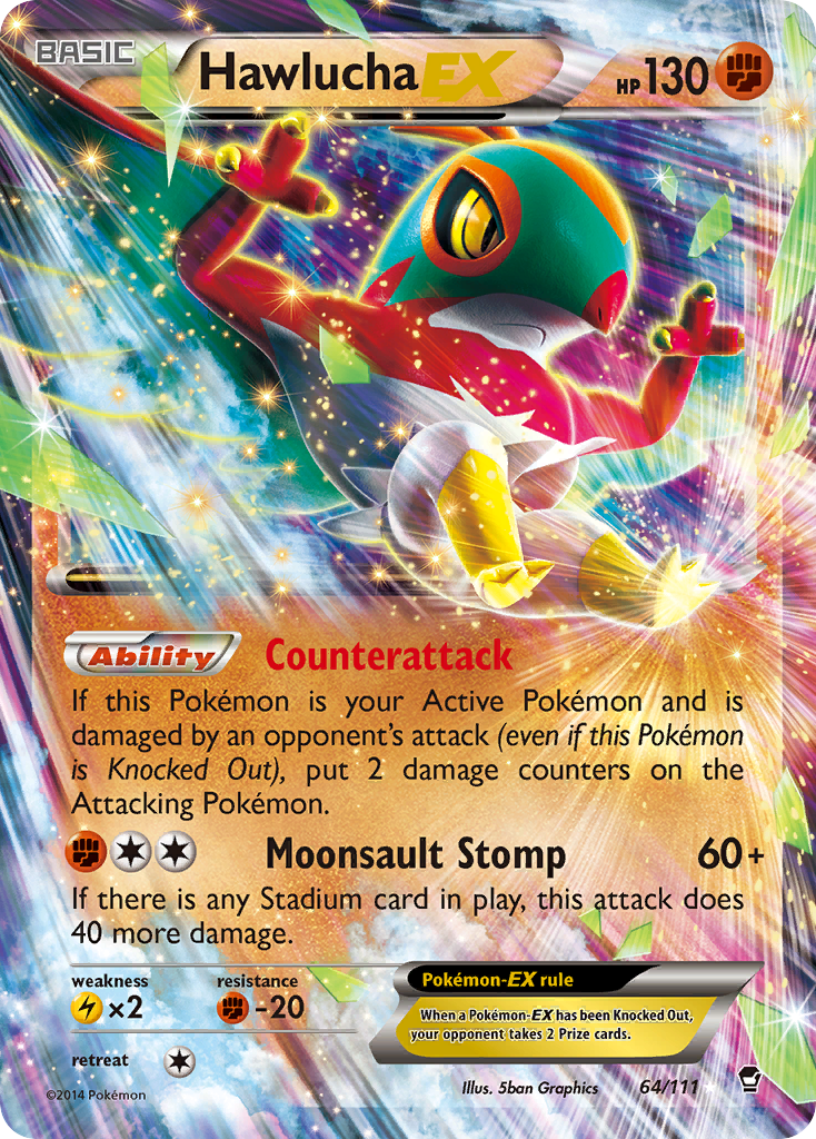 Hawlucha EX (64/111) [XY: Furious Fists] | Card Merchant Takapuna