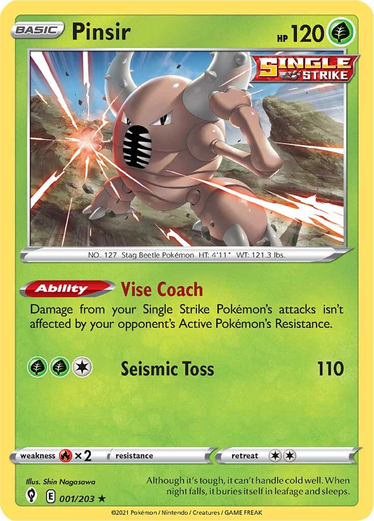 Pinsir (001/203) [Sword & Shield: Evolving Skies] | Card Merchant Takapuna