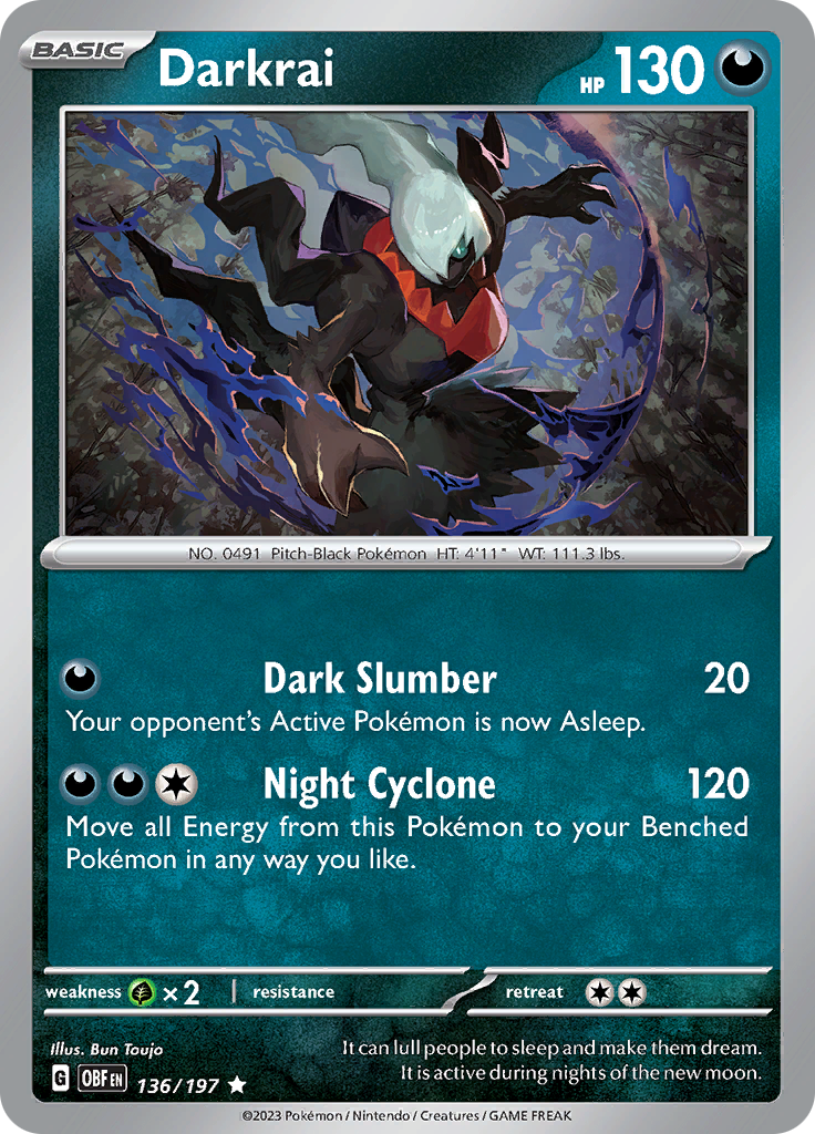 Darkrai (136/197) [Scarlet & Violet: Obsidian Flames] | Card Merchant Takapuna