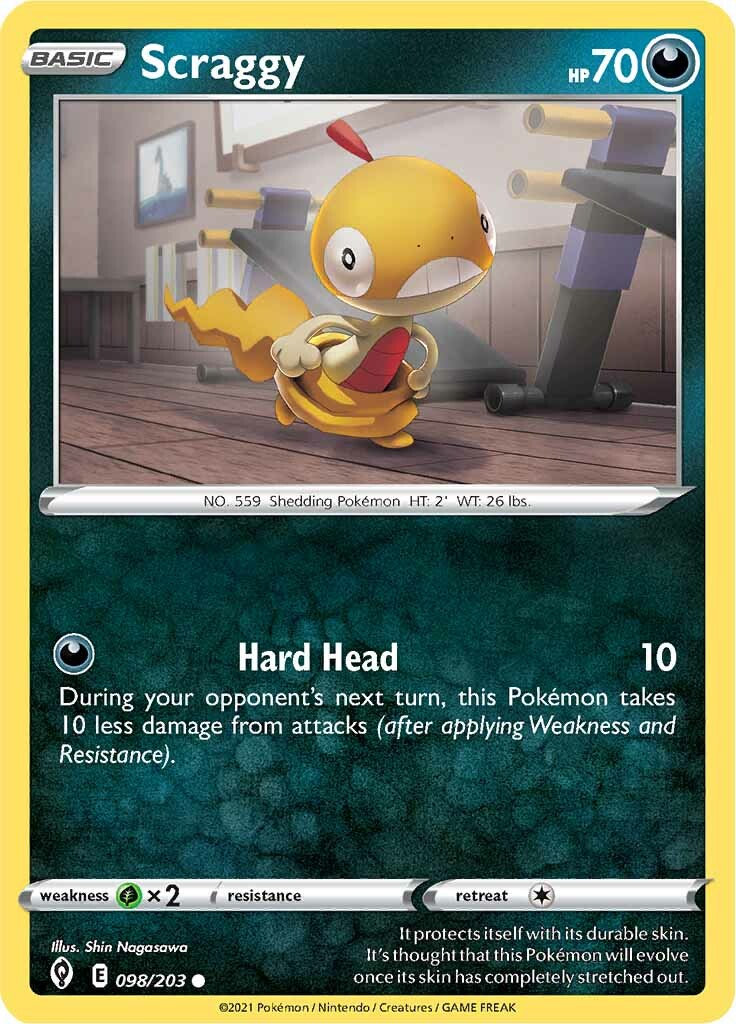 Scraggy (098/203) [Sword & Shield: Evolving Skies] | Card Merchant Takapuna