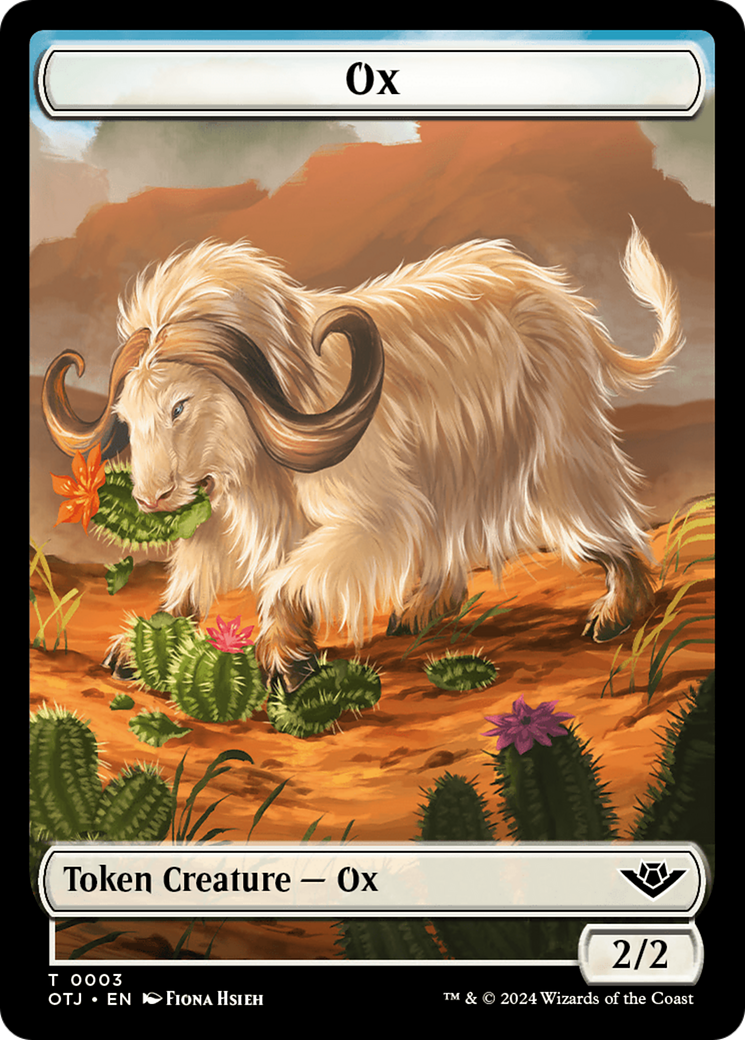 Ox Token [Outlaws of Thunder Junction Tokens] | Card Merchant Takapuna