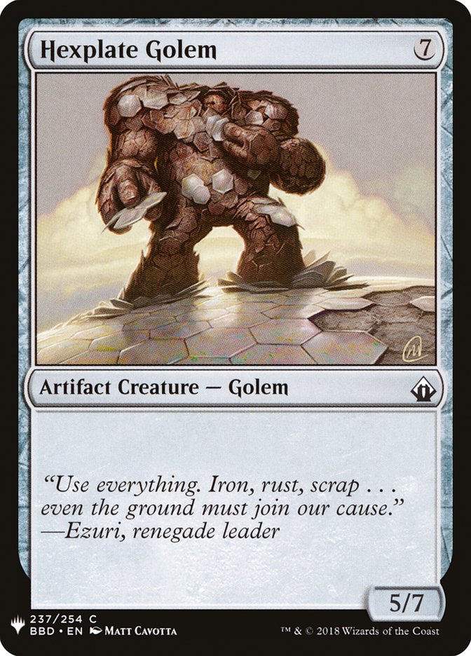 Hexplate Golem [Mystery Booster] | Card Merchant Takapuna