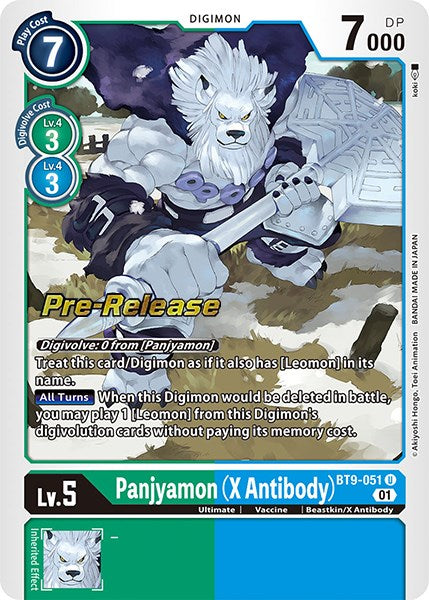 Panjyamon (X Antibody) [BT9-051] [X Record Pre-Release Promos] | Card Merchant Takapuna