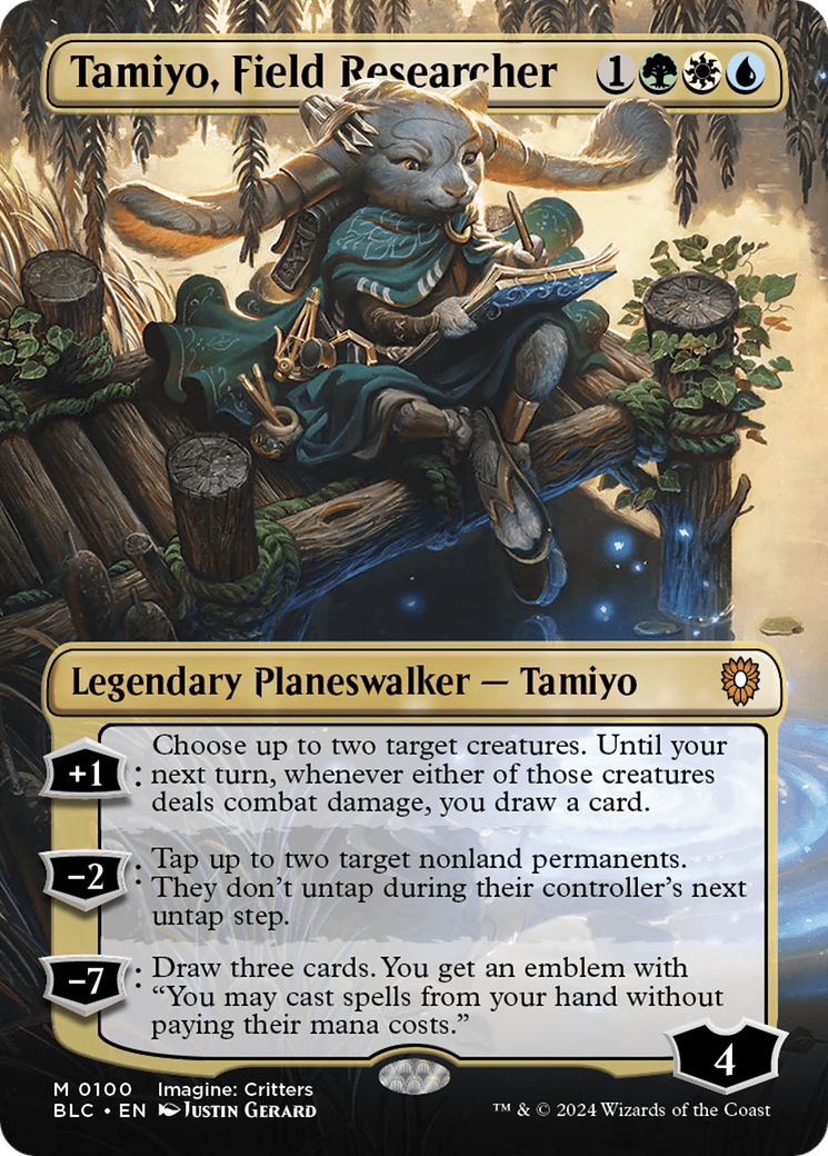 Tamiyo, Field Researcher (Borderless) [Bloomburrow Commander] | Card Merchant Takapuna