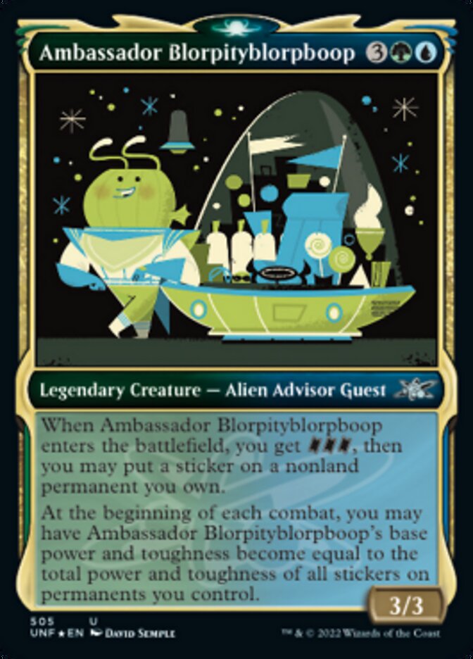 Ambassador Blorpityblorpboop (Showcase) (Galaxy Foil) [Unfinity] | Card Merchant Takapuna