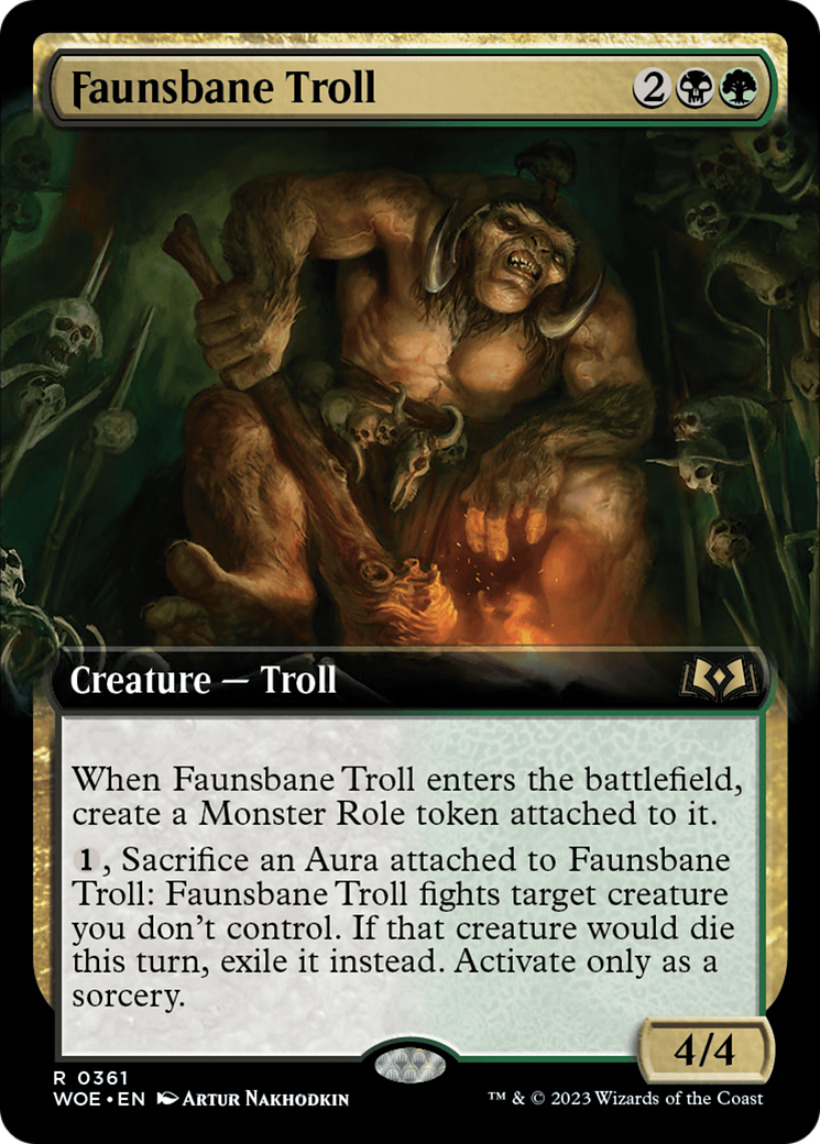 Faunsbane Troll (Extended Art) [Wilds of Eldraine] | Card Merchant Takapuna