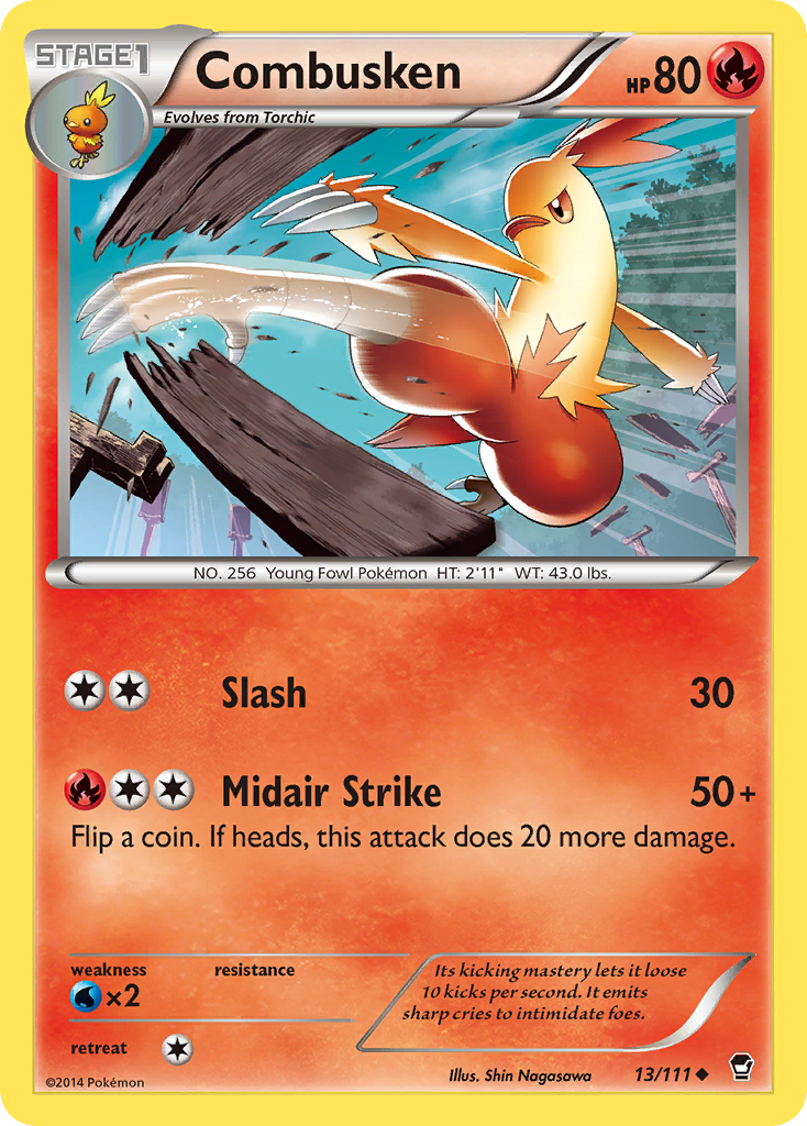 Combusken (13/111) [XY: Furious Fists] | Card Merchant Takapuna