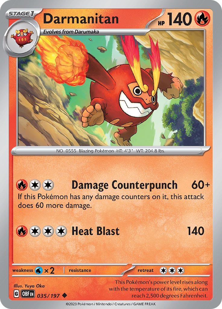 Darmanitan (035/197) [Scarlet & Violet: Obsidian Flames] | Card Merchant Takapuna