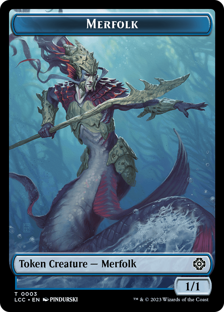 Bird // Merfolk (0003) Double-Sided Token [The Lost Caverns of Ixalan Commander Tokens] | Card Merchant Takapuna