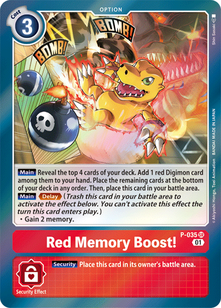 Red Memory Boost! [P-035] [Promotional Cards] | Card Merchant Takapuna