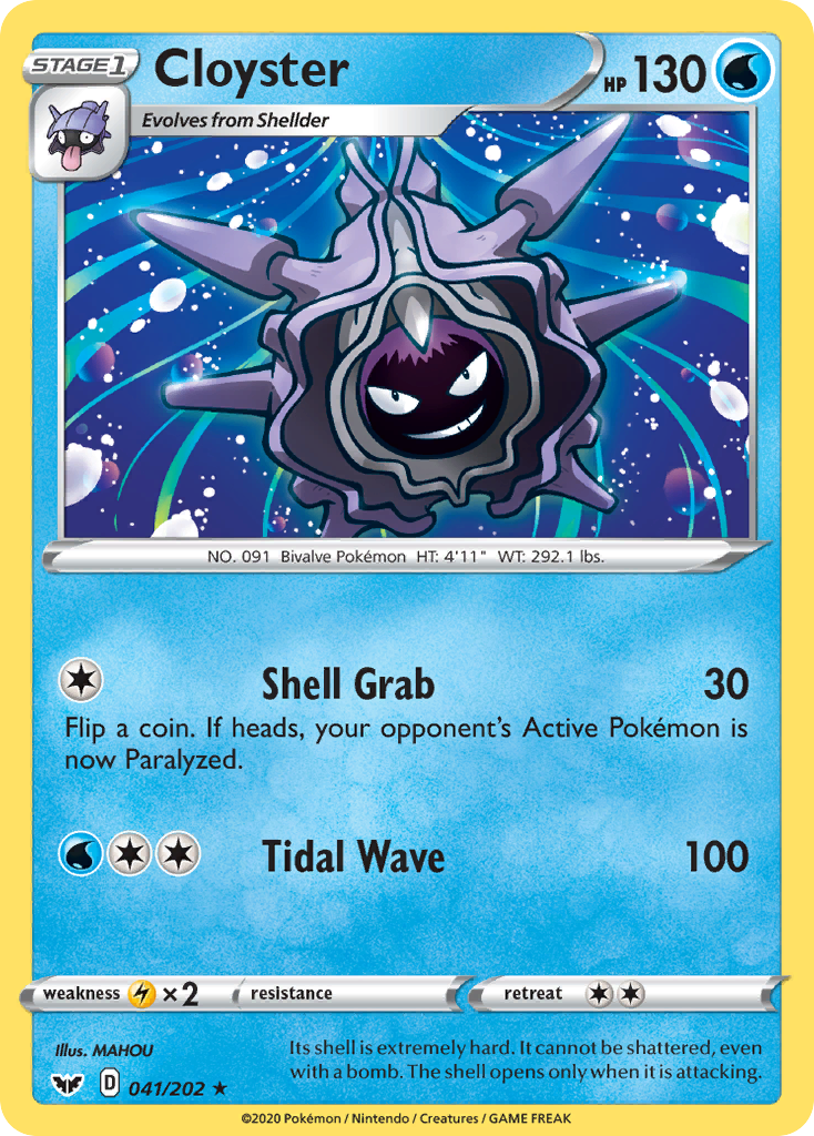 Cloyster (041/202) [Sword & Shield: Base Set] | Card Merchant Takapuna