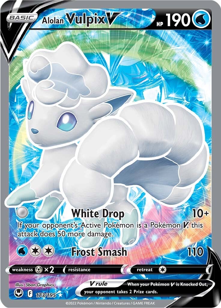 Alolan Vulpix V (173/195) [Sword & Shield: Silver Tempest] | Card Merchant Takapuna