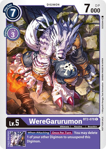 WereGarurumon [BT2-078] (Official Tournament Pack Vol.3) [Release Special Booster Promos] | Card Merchant Takapuna