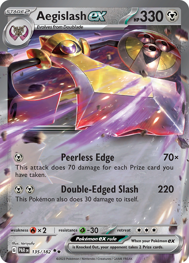 Aegislash ex (135/182) [Scarlet & Violet: Paradox Rift] | Card Merchant Takapuna