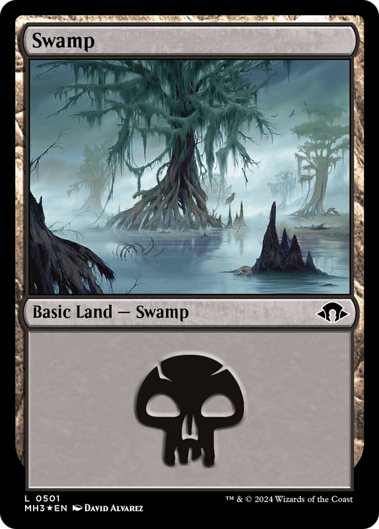 Swamp (0501) (Ripple Foil) [Modern Horizons 3] | Card Merchant Takapuna