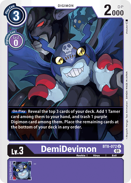 DemiDevimon [BT8-072] [New Awakening] | Card Merchant Takapuna