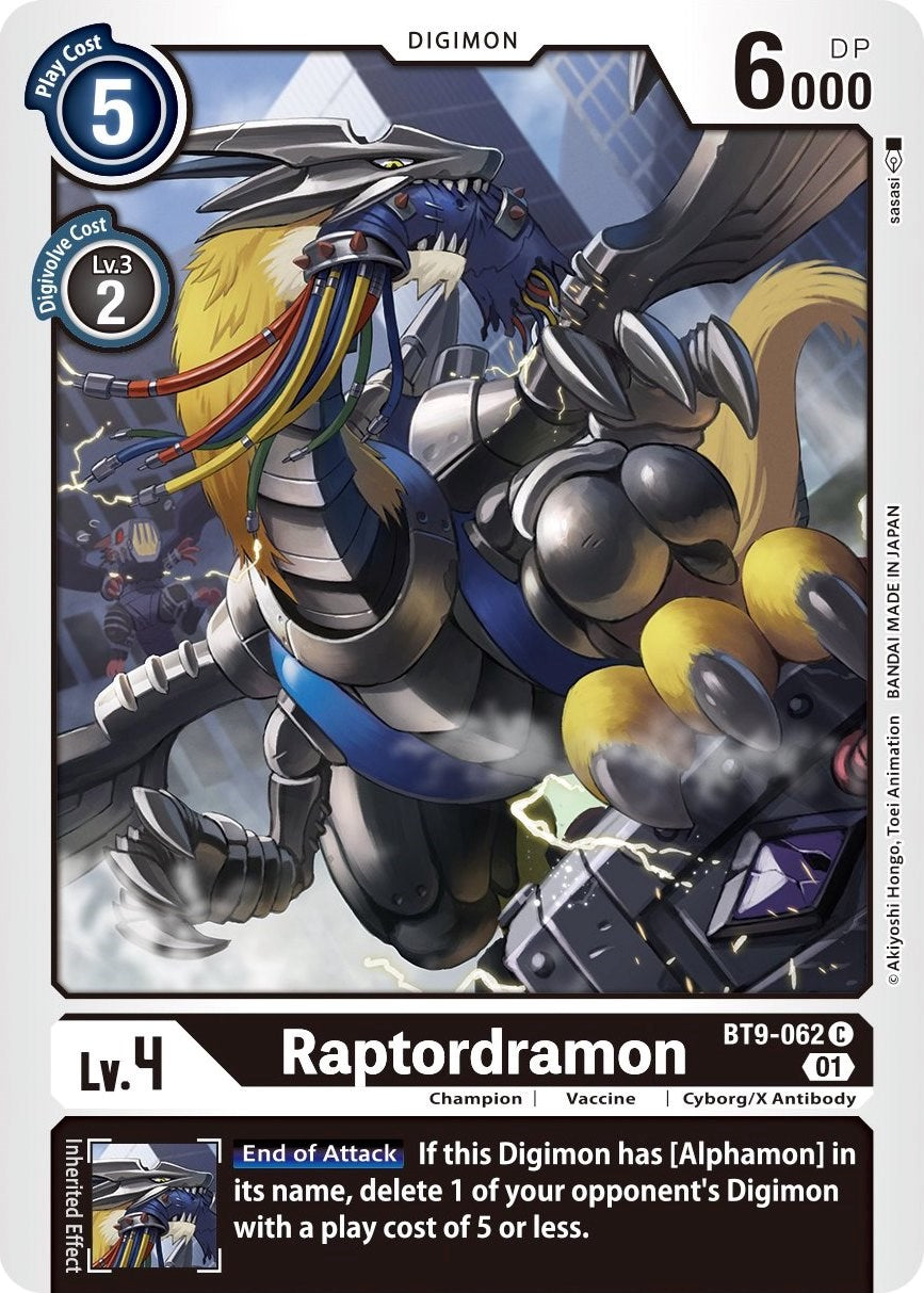 Raptordramon [BT9-062] [X Record] | Card Merchant Takapuna