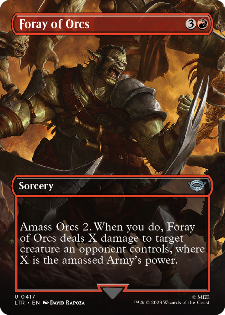 Foray of Orcs (Borderless Alternate Art) [The Lord of the Rings: Tales of Middle-Earth] | Card Merchant Takapuna