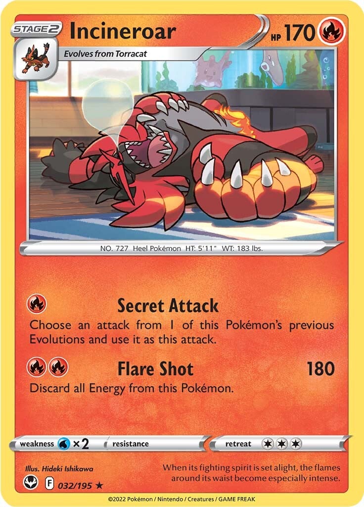 Incineroar (032/195) [Sword & Shield: Silver Tempest] | Card Merchant Takapuna